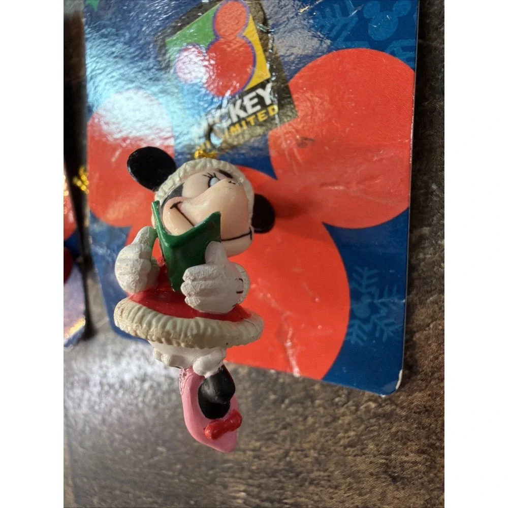 Disney Mickey Unlimited Miniature Minnie Christmas Ornaments Lot of 4 Vintage